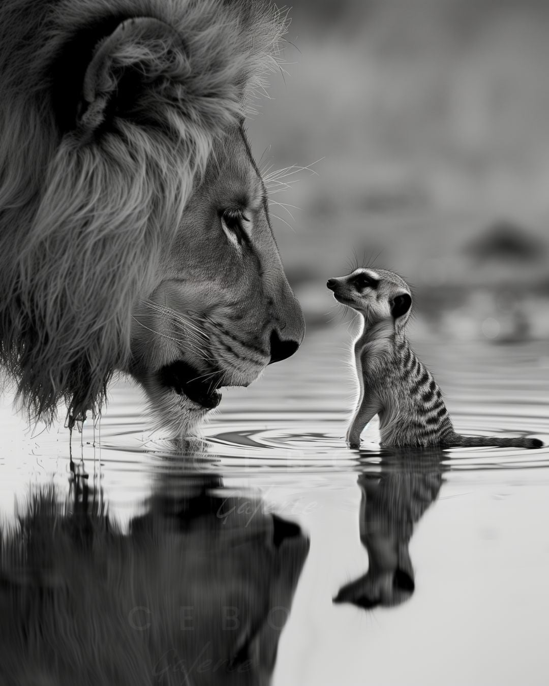 Tableau Rencontre Sauvage - Exemplaire Unique